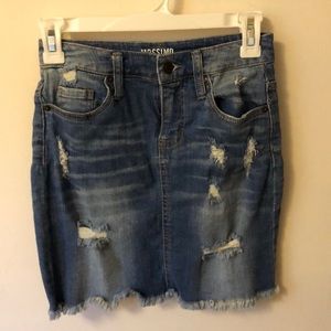 Jean mini skirt